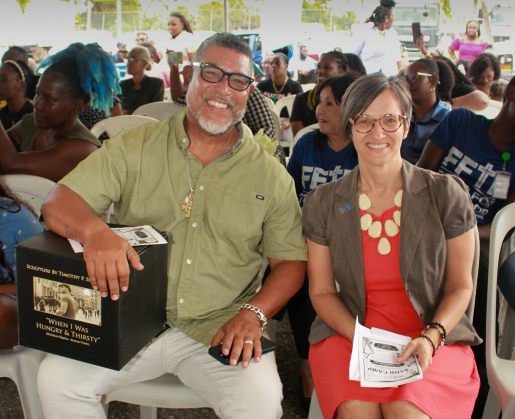 Steve Wilson & Denise Jefferson:, Executive Director of Food For The Poor Jamaica